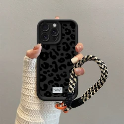 Leopard Print Rope Lanyard Case - Stylish Matte Minimalism Protective Cover - Pixel 9 (S21572)
