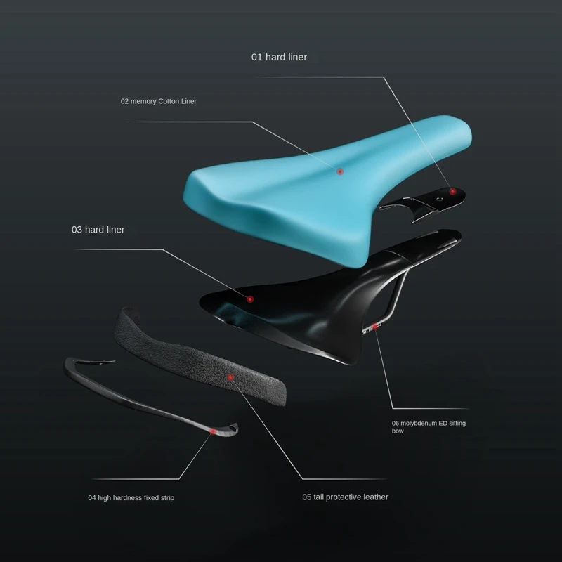 Description Picture 6 of itemENLEE Bicycle Saddle Mountain MTB Road Bike Cushion Shock Absorber Saddle Wide Comfortable Surface Big Seat Lightweight