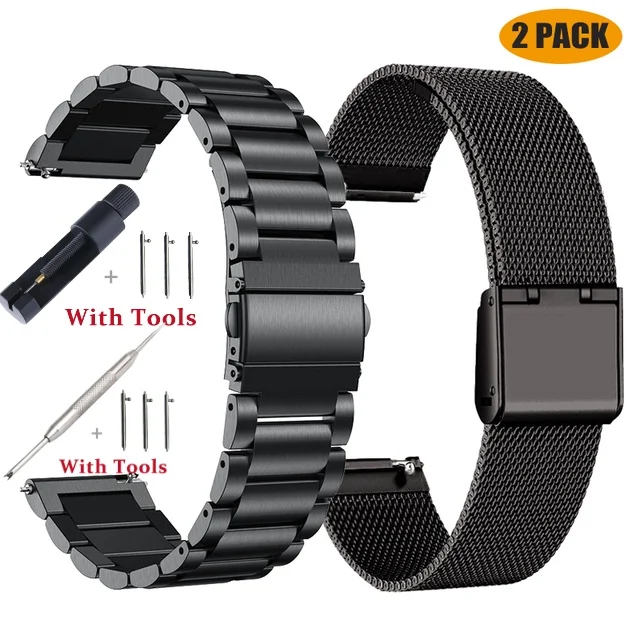 18mm 20mm 22mm 24mm Width Quick Release Full Stainless Steel thumbnail 7