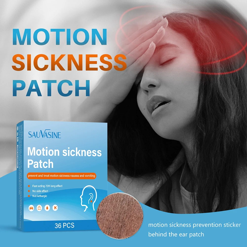 Travel Motion Sickness Stickers 36pcs Portable Motion Sickness Patch