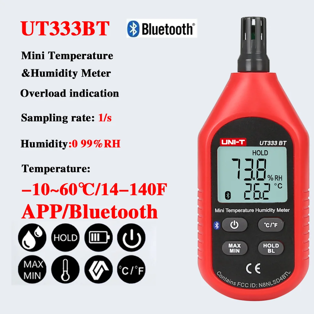 UNI-T UT363/BT Anemometer UT383/BT Illuminometer Light Meter UT353/BT Sound Meter UT333/BT Temperature Humidity temperature humidity meter air thermohygrometer