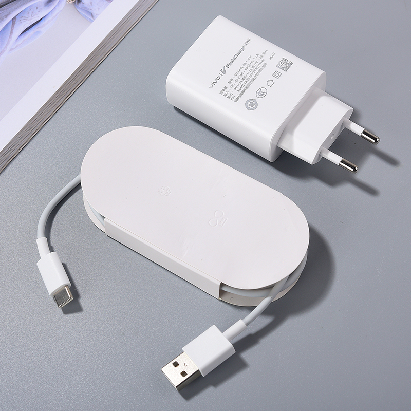 44W Original Vivo Fast Charger EU/US FlashCharge 2.0 Adapter Type C Cable For VIVO Y100 Y100i Y36 Y78t X70 X60 IQOO Neo 5 Z5X Z6