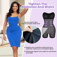 Slimming Tummy Control Backless 2 in 1 Sculpting Shaper Dress Sleeveless Bodycon Built-in Shapewear 2