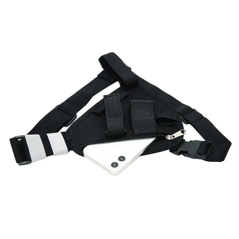 

Chest Rig Radio Pouch Adjustable Pouch Two Way Radio Holster Triangle Chest Bag Pouch Holster Carry