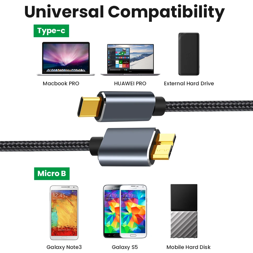 ũ B USB C 3.0 ̺, C Ÿ-USB 3.0 ũ B ̺ Ŀ, 5Gbps  ϵ ̺ ũ ̺, ϵ ̺ ǻͿ
