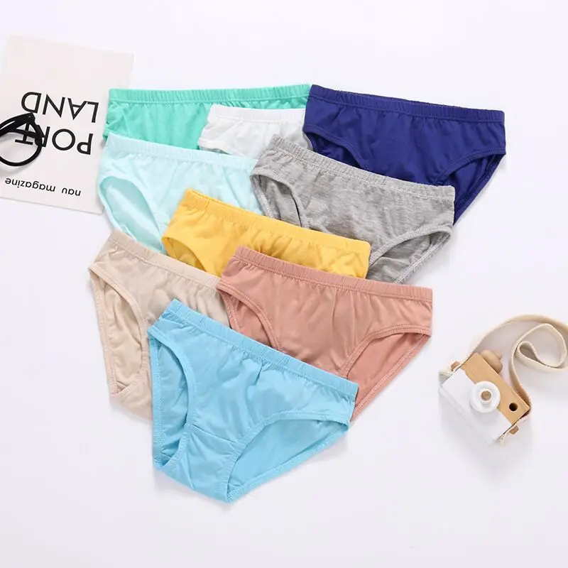 6pc Boys Girls Solid Underwear Baby Panties Briefs For Children 1-10Years girls underwear,boys underwear,children underwear