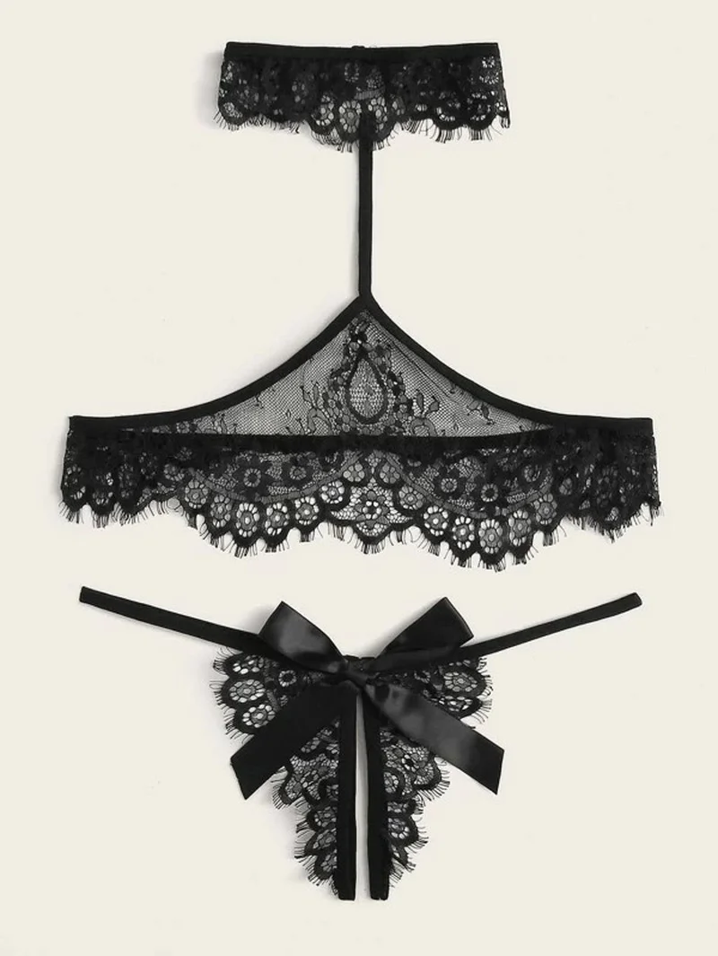 Lace Two-Piece Halter Lingerie Women's Underwear For Adult women underwear sexy lingerie