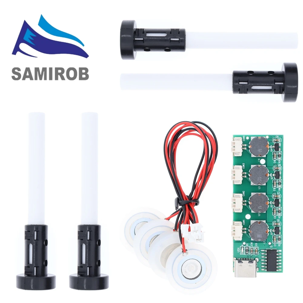 SAMIROB DC5V Unswitched Four Spray Luftbefeuchter Modul Zerstäubung Steuerplatine DIY Ultraschallvernebler TYPE-C Schnittstelle