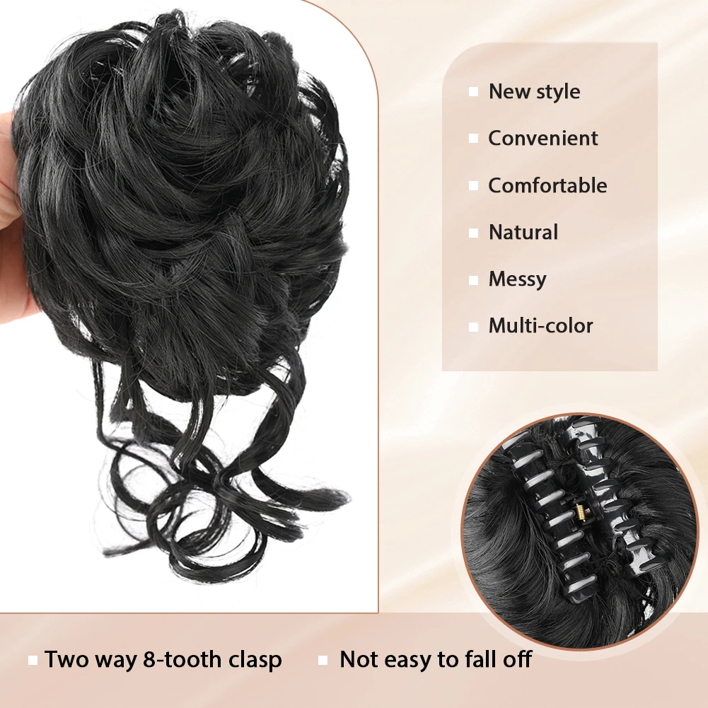 Messy Bun Hairpieces for Women with 10 Inch Claw Clip