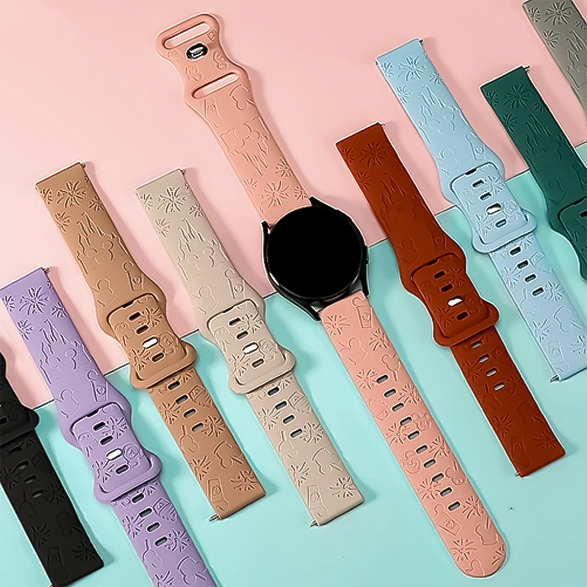 Wearlizer Castle Floral Engraved Silicone Sport Strap – Cute & Fancy Design