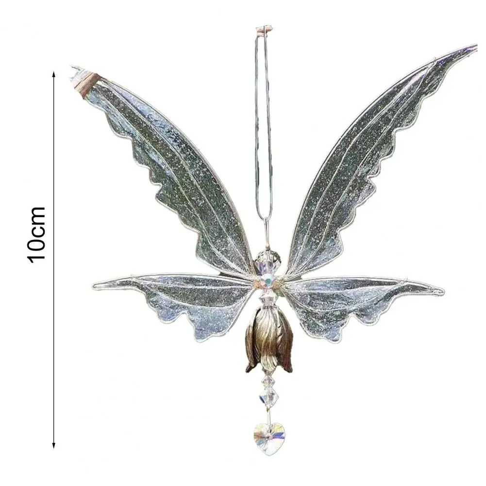 Fairy Butterfly Angel Suncatcher Creative Wind Chime Epoxy Fairy Butterfly Angel Windbell Hanging Pendant Garden