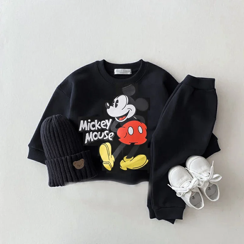 Sudaderas con estampado de Mickey, conjunto de dos piezas para