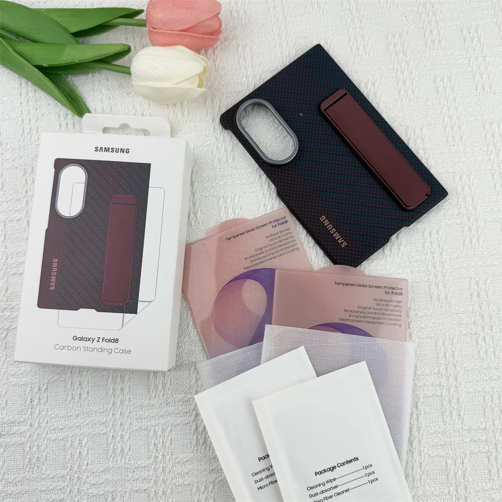 Luxury Carbon Fiber Slim Case with Kickstand - Shockproof and Protective Hard Shell