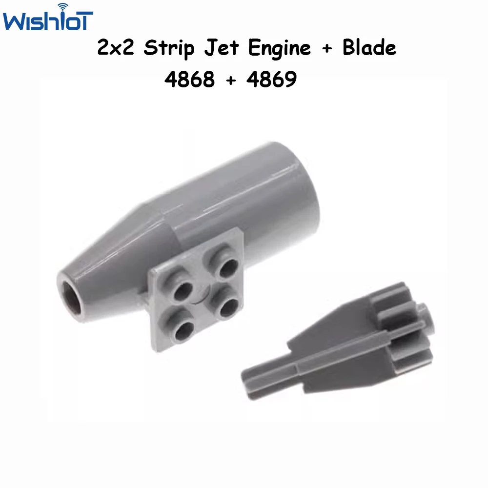 MOC 4868 2x2 Strip Jet Engine Bricks 4263610 4869 Blade Compatible