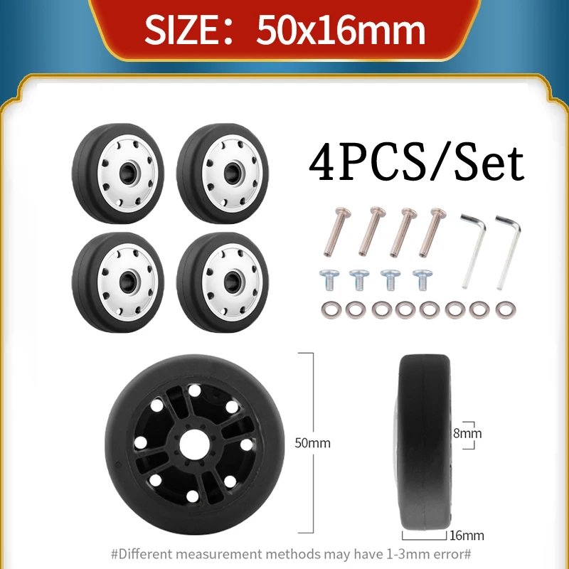 Suitcase Wheels Accessories Mute Aircraft Wheels Trolley Travel Luggage Universal Rim Wear-Resistant Wheels Replacement Caster cloth box repair load bearing wheel suitcase universal wheel accessories wheel trolley box wheel silent wheel maintenance roller