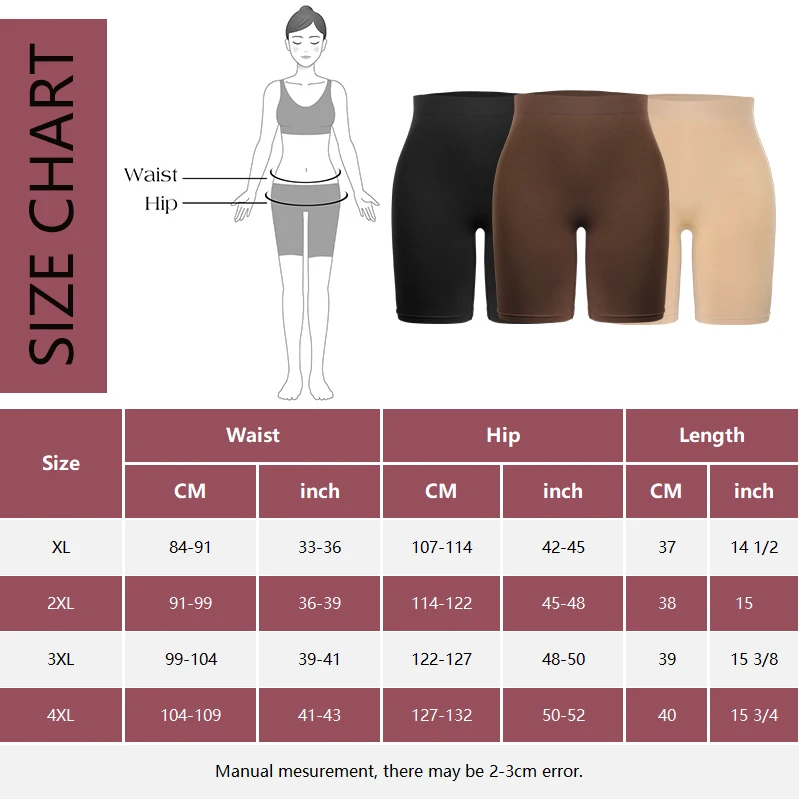 Seamless Shapewear Women Tummy Control Shorts Anti-Chafing Thigh Slimmer Butter Lifter Body Shaper Safety Panties 3XL 4XL