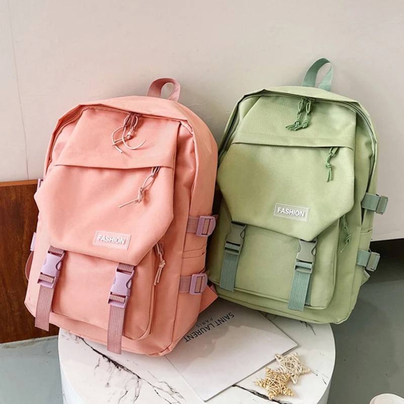 Solid Tide Cool Tooling Women's Backpacks for Girls Large-capacity School Bag Female High School Student Women Backpack Shoulder