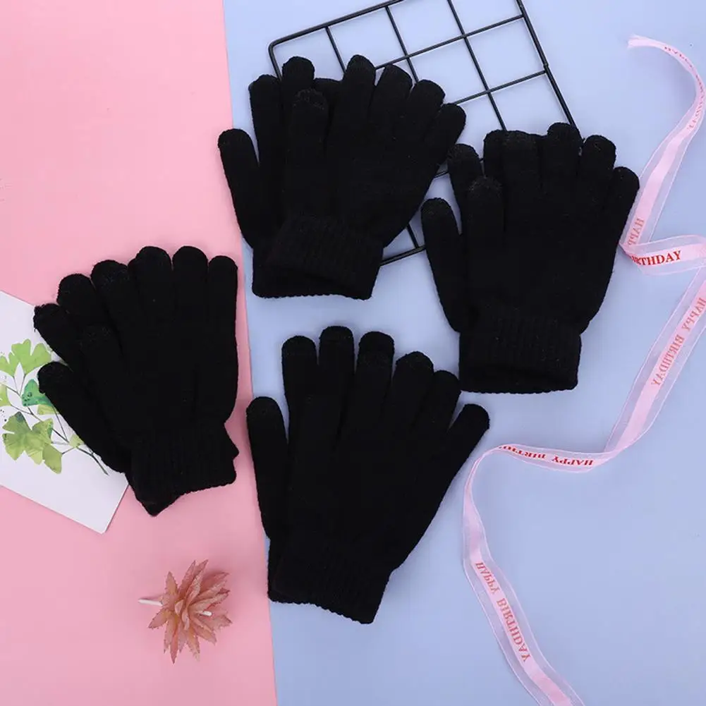 Winter Gloves Children Magic Stretchy Knitted Full Finger Girl Boy Kid Figure Skating Special