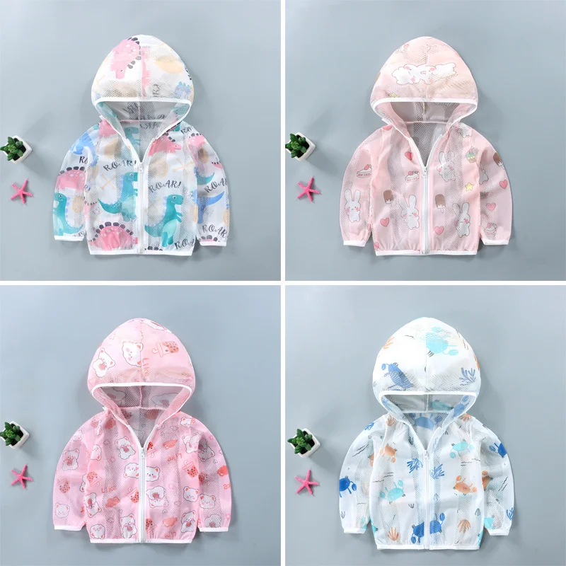 

Summer Children Sun Protection Clothing Baby Outdoor Breathable Light Thin Coat Boys Girls Skin Jacket Kids Clothing Tide 2024