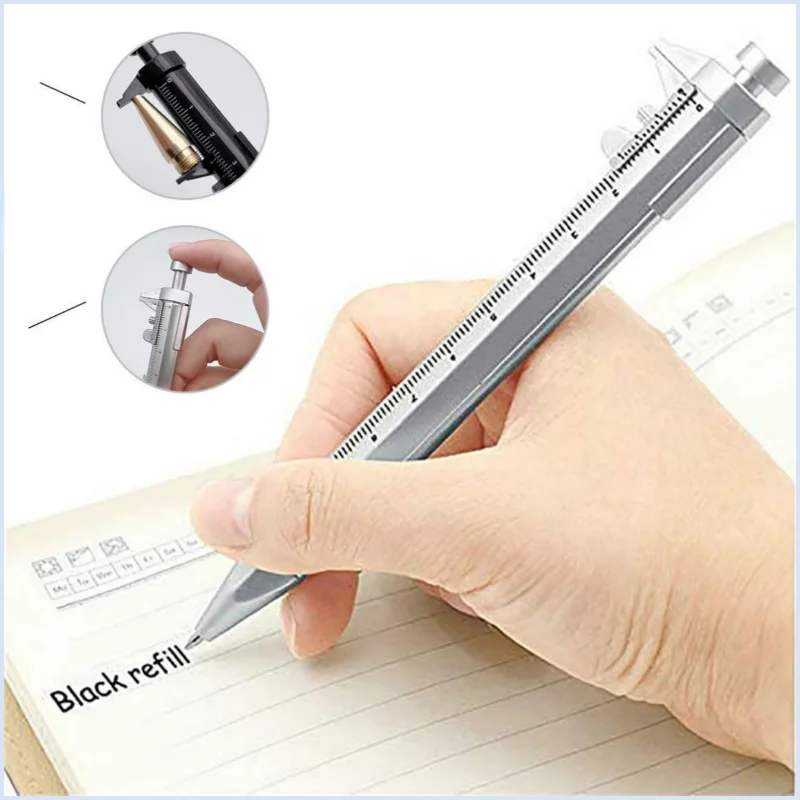 

Ball-Point Blue/Black Refill Vernier Caliper Tools Multifunction Gel Ink Pen Vernier Caliper Roller Ball Pen Stationery
