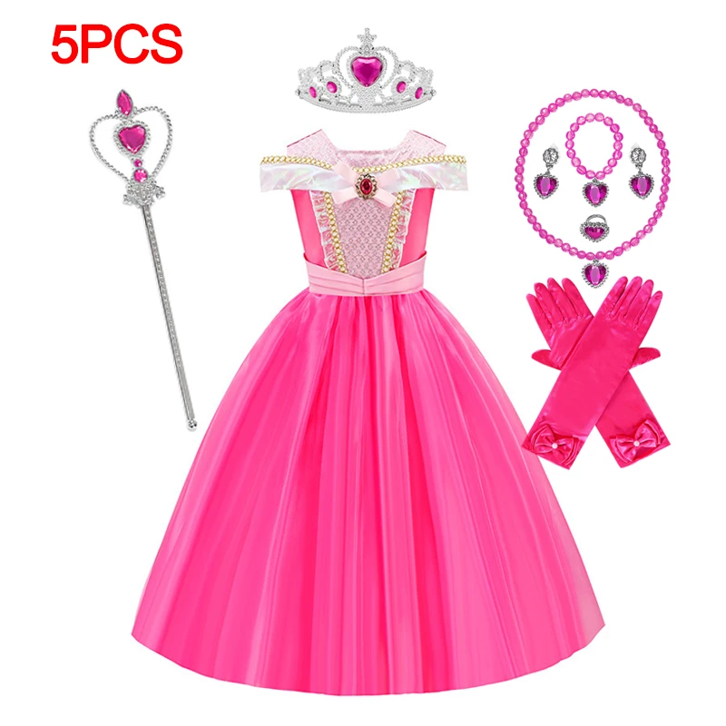 thumbnail image 1 of Disney vestido de princesa Aurora Belle para niñas, disfraz de Rapunzel, ropa de fiesta de cumpleaños para niños, Cosplay de carnaval, Blancanieves, Cenicienta, 1 of 5