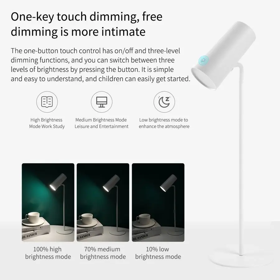 Sunset Eye Protection Table Lamp  USB Touch Dimming Reading Light for Study Flashlight Bedroom Bedside Decor Photo Desk Lamps 2