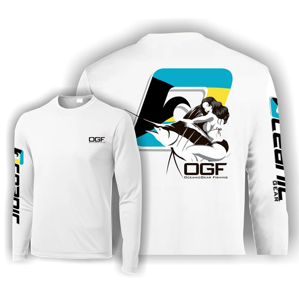 Oceanicgear Fishing Clothing Mens Ogf Crewneck Shirt Print Fishing Long Sleeve Uv Protection Shirt Hoody Print Camisa De Pesca Aliexpress