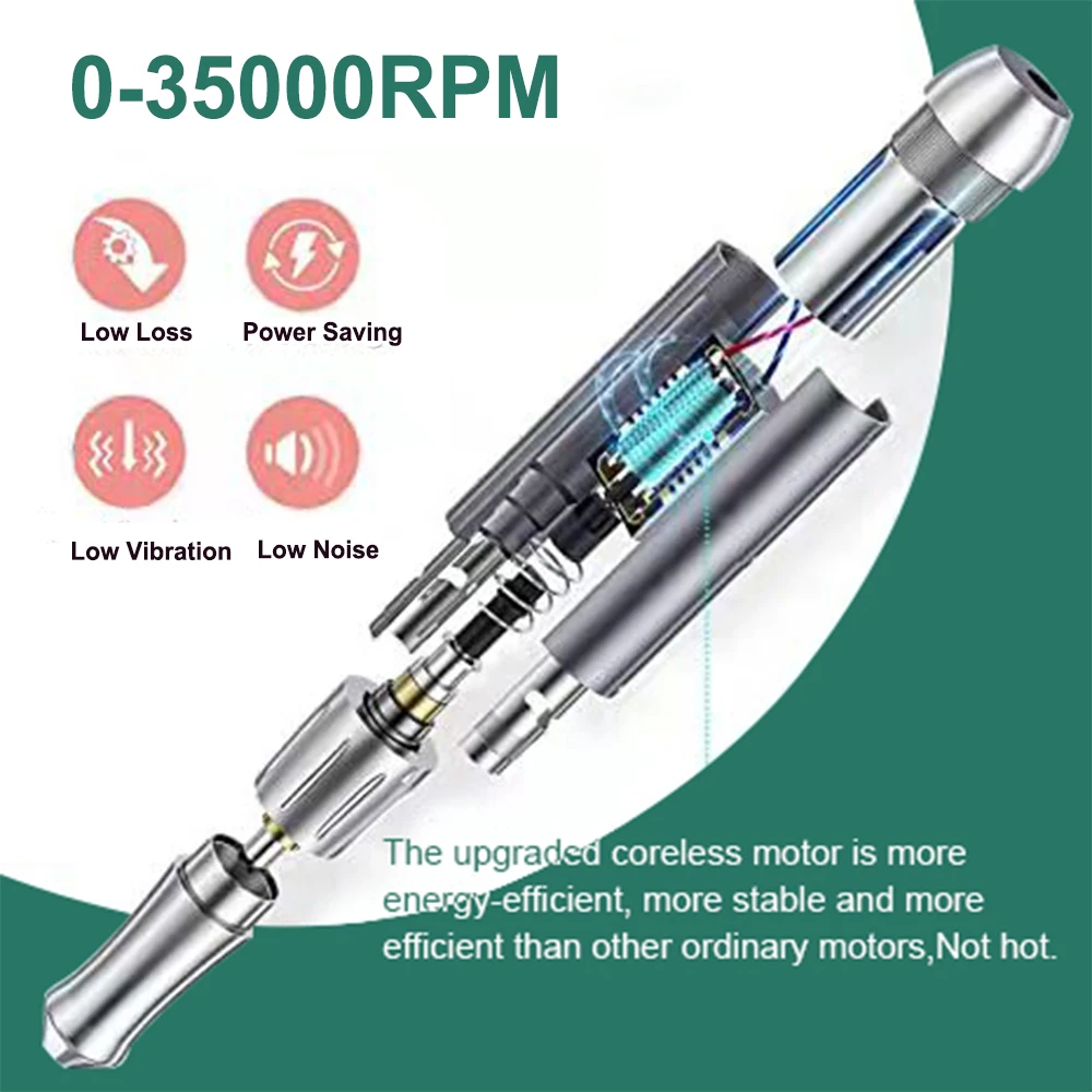 Nail Drill Machine Rechargeable Wireless Nail Sander Electric Manicure Set 35000RPM For Gel Polish nail drill bit,nail drill handpiece