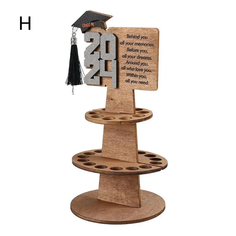

Wooden Graduation Wallet 2024 Graduation Money Cake Holder Card Rack Ornament Congratulation Gift for Graduation Party