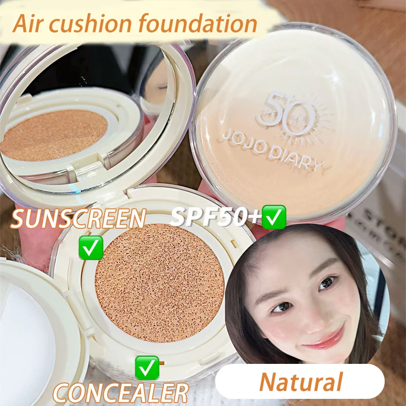 Whitening Sunscreen Air Cushion Foundation Makeup Base SPF50 CC Cream High Coverage Concealer Natural BB Cream Face Makeup Plate