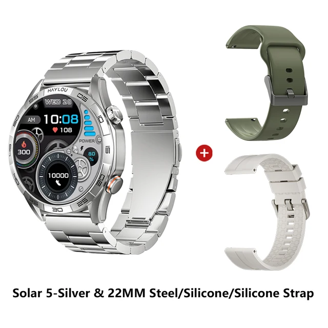 HAYLOU Solar 5 Voice Calling Smartwatch 1.58'' AMOLED Display 60Hz Smart Watch 24H Health Monitoring Sports Smartwatch for Men 20