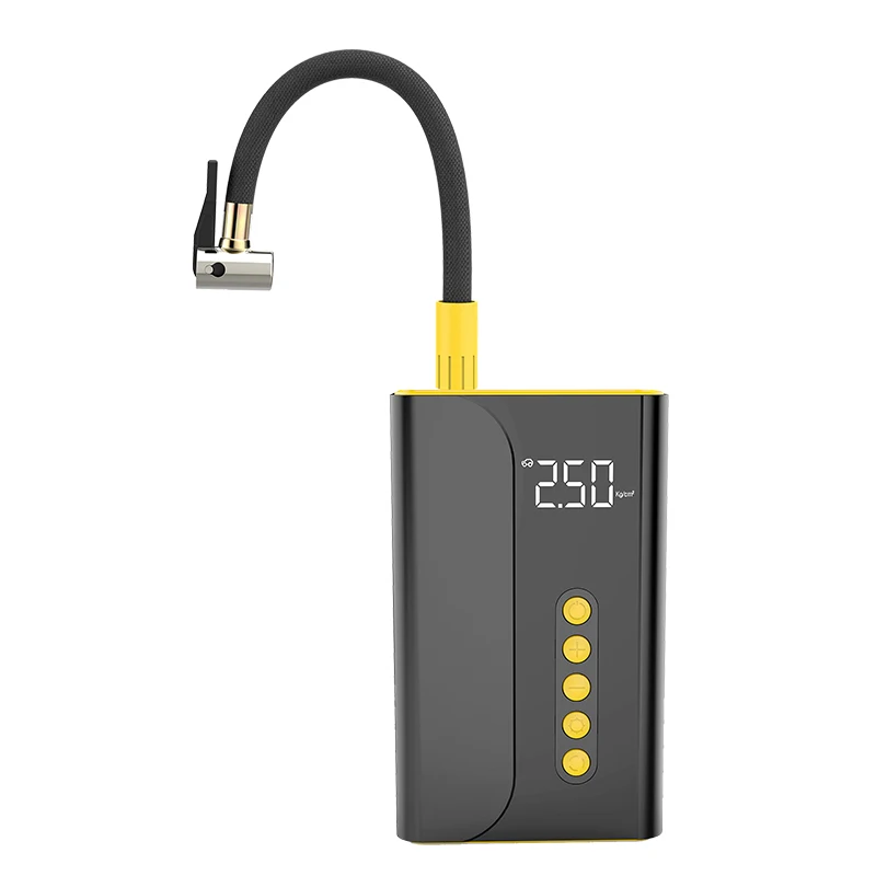 Emergency pneumatic power supply for automobiles, emergency flashlight lighting function, motorcycle inflator