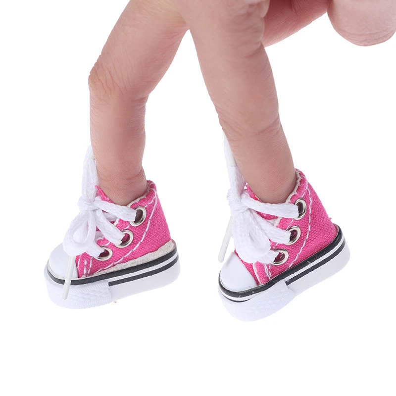 Mini zapatos de lona para dedos, botas bonitas para muñeca, zapatos para accesorios para diapasón, 1 par, 1/6| | -