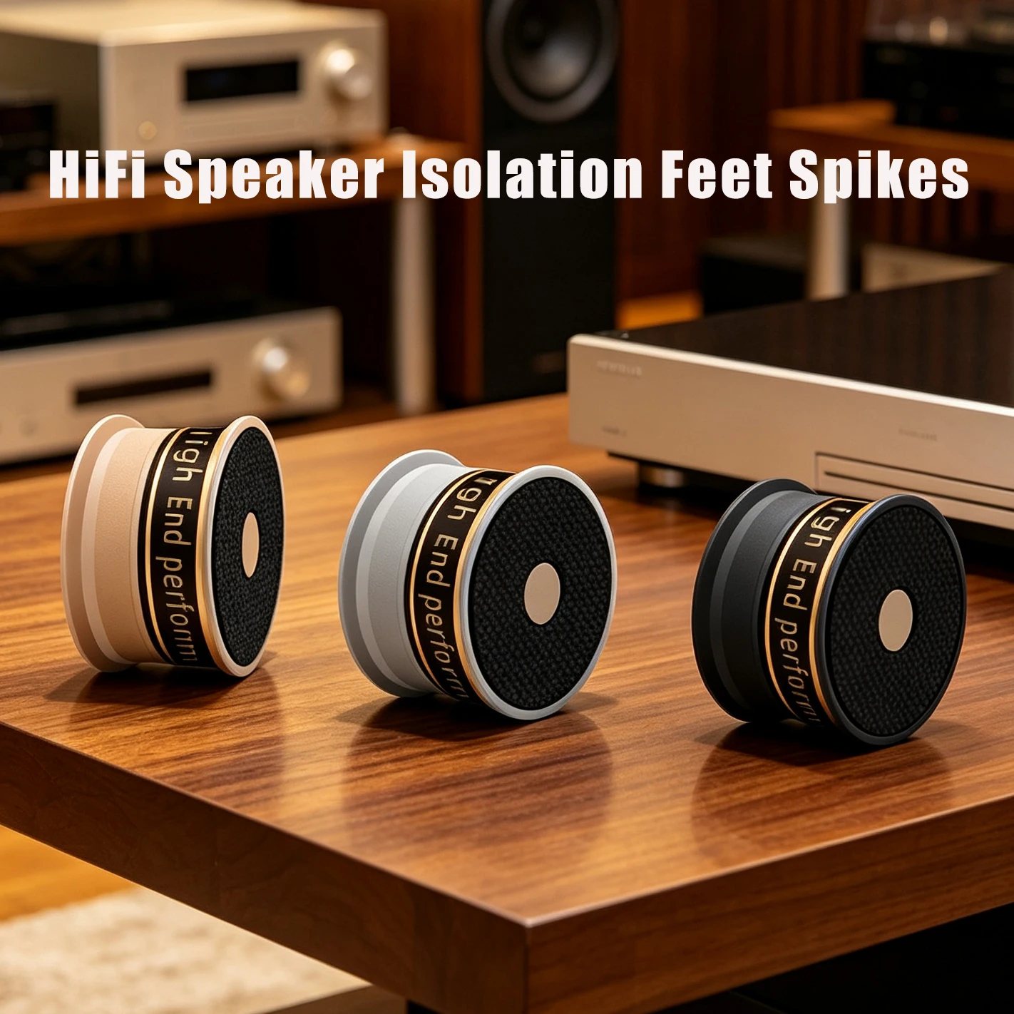 4 Stück HiFi-Lautsprecher-Isolationsfüße Spikes DAC CD-Player Anti-Schock-Absorber Fußpolster Vibrationsdämpfung Ständer Spikes