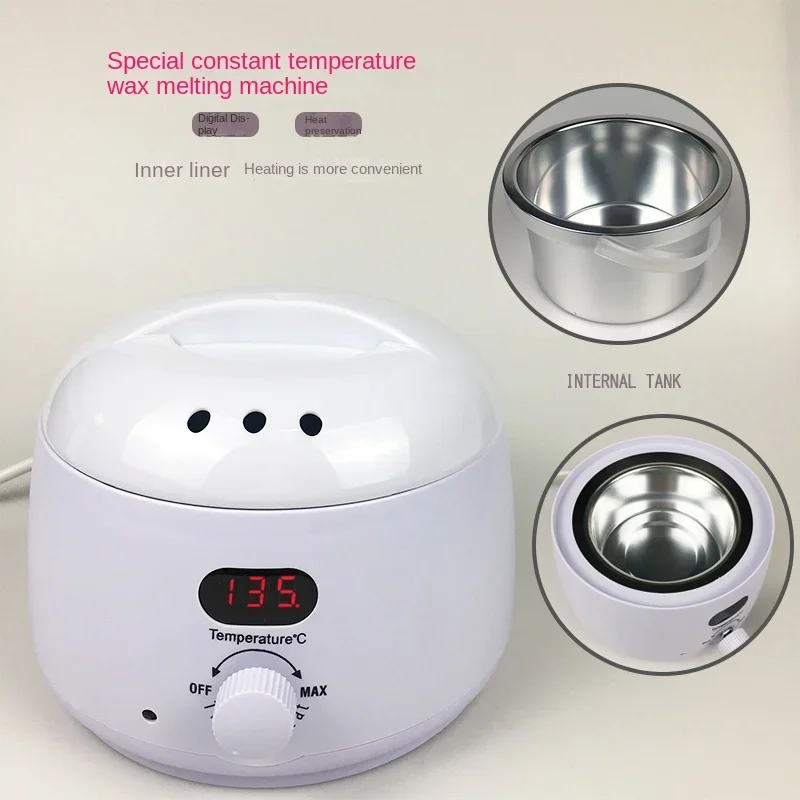 110V/220V Efficient Wax Heater for Brazilian and Can Wax Tear Off Soft for Full Body Hair Removal, Perfect Men and Women