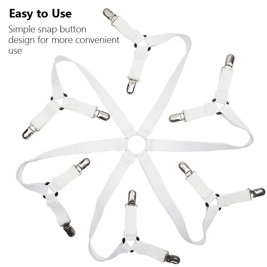 Elastic Bed Sheet Clips 12 Clips Sheet Fasteners for Slip-Resistant Bedding Sofa Covers and Blankets Household Tools bed sheet holder bed sheet clips sheet clips