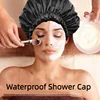 Extra Large Waterproof Shower Cap Women Men Long Hair Bath Cap for Bathing Cooking Baking Cleaning Makeup Protection Hair 5
