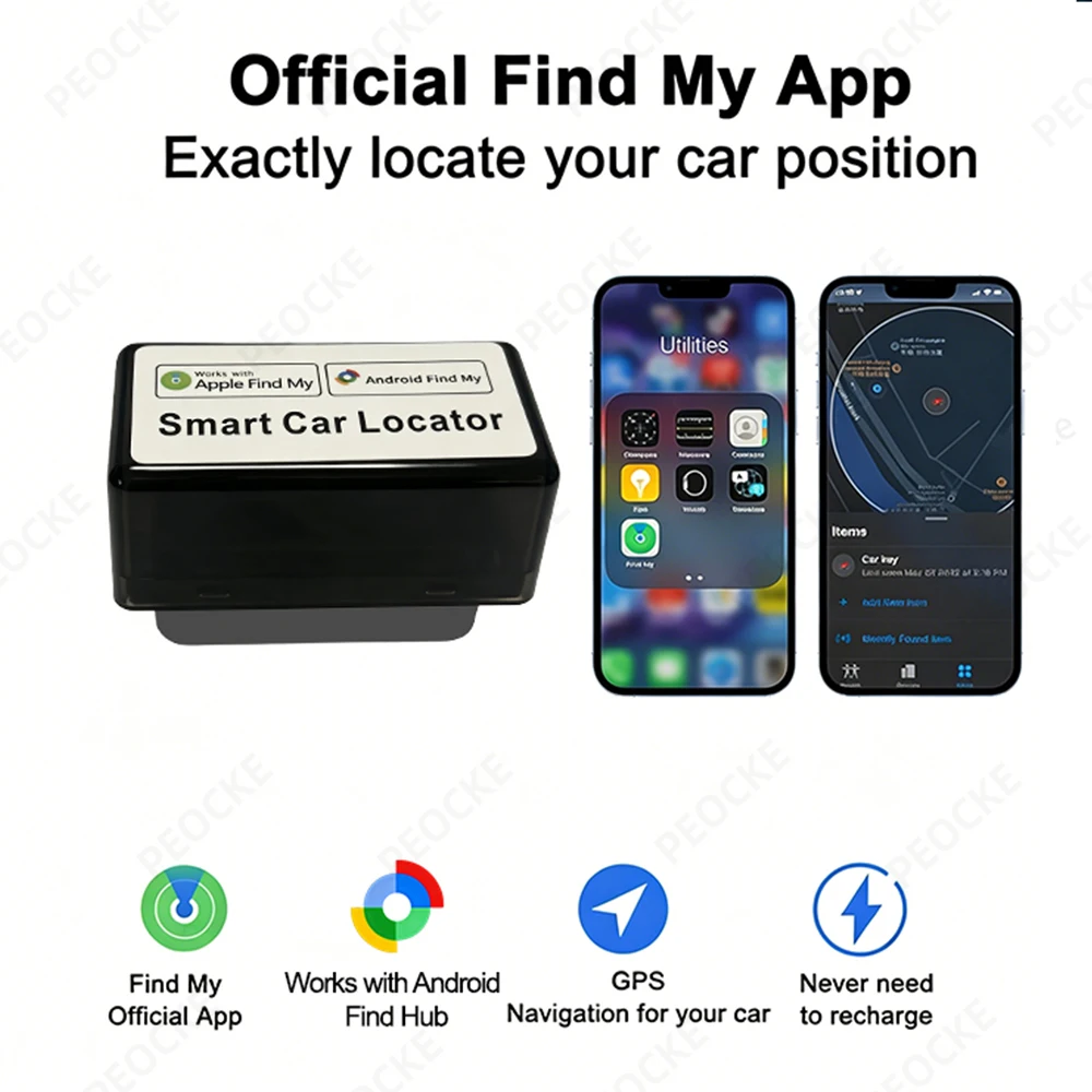 Localizzatore GPS OBD Smart per Auto, Anti-smarrimento, Compatibile con Apple Find My e Google Find Hub - immagine 2
