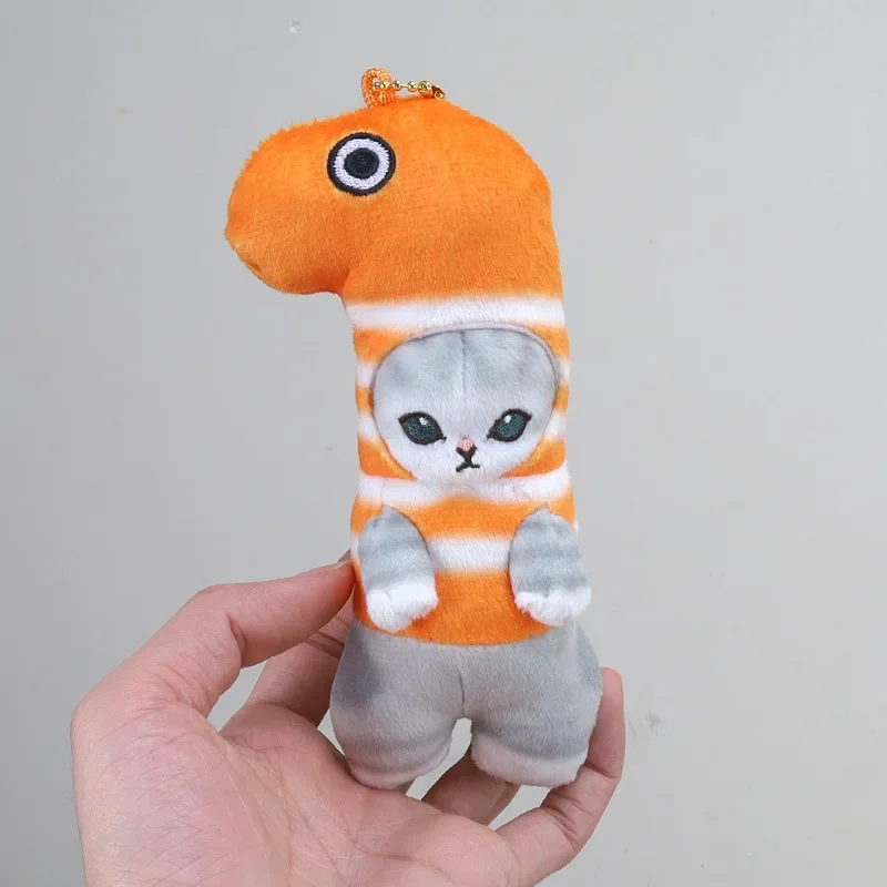 thumbnail image 1 of Lindo tiburón gato de peluche de juguete, camarón frito, gato, peluche, muñeco de peluche, tiburón suave, gatito, almohada, regalos de cumpleaños y Navidad, 1 of 5