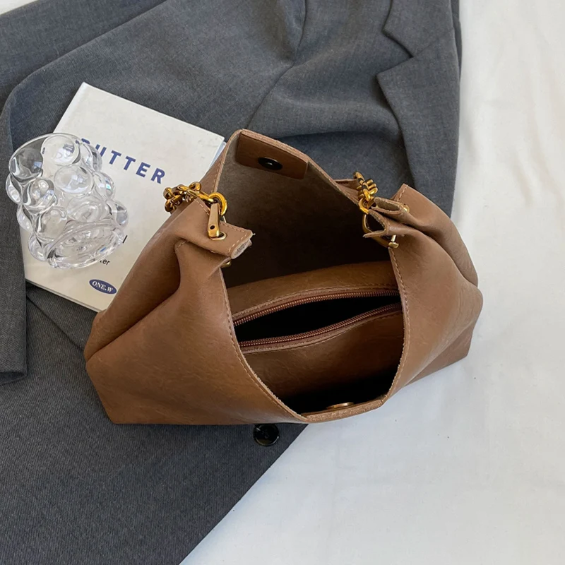Schwarze 2-teilige Tragetasche für Damen, hohe Kapazität, Verbundtasche, Vintage-Pu-Lederhandtasche, Kaffee-Pendler-Unterarm-Umhängetasche, Khaki – Detail 26