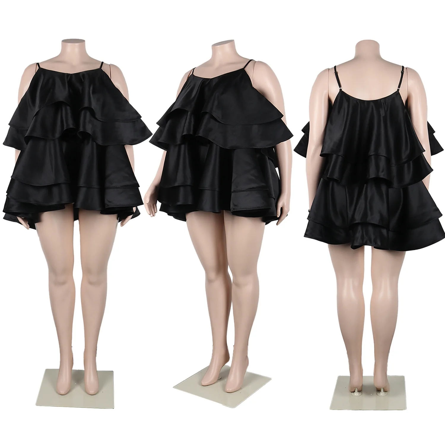 2023 Spring Women Ruffle Loose Party Dress Female Design Fashion Elegant Outfit Casual Luxury Gown Plus Size Evening Dress