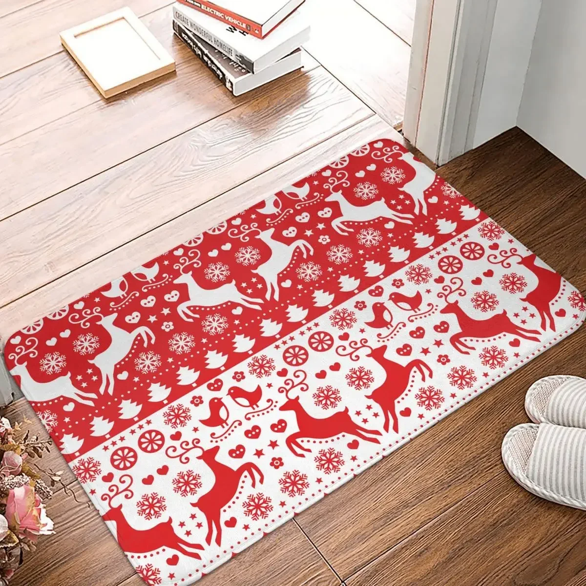 

Non-Slip Carpet Happy Merry Christmas Santa Doormat Living Room Kitchen Mat Welcome Home Rug