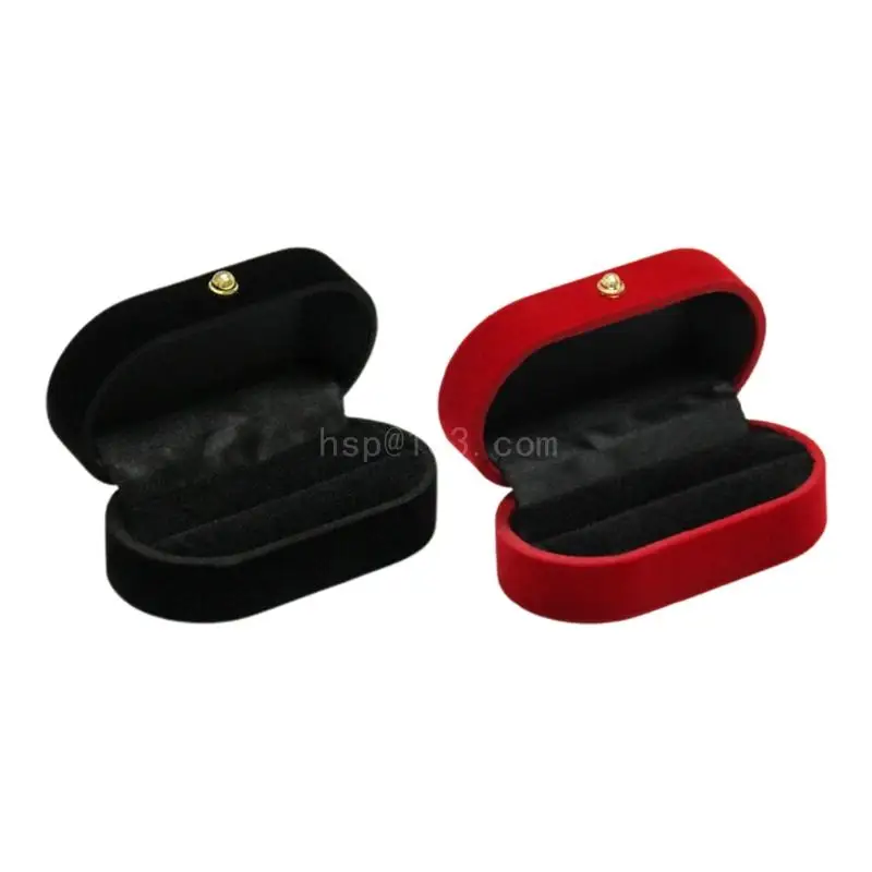 

Portable Double Ring Box Jewelry Ring Box Proposal Engagement Bands Display Holder Wedding Ring Storage for Case