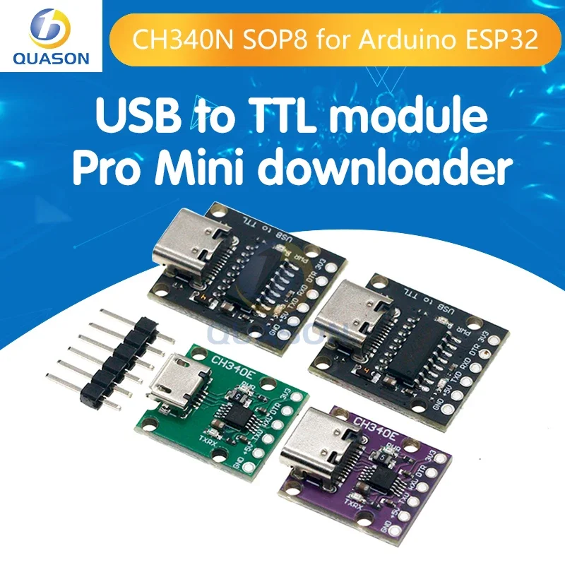 Ch340N /Ch9340C Modulo Da Usb 2.0 A Ttl Alternativa Cp2104 Cp2102 Pl-2303Hx Ht42B534 Ft232Rl Ch340E Supprt Linux/Mac/Windows Otg