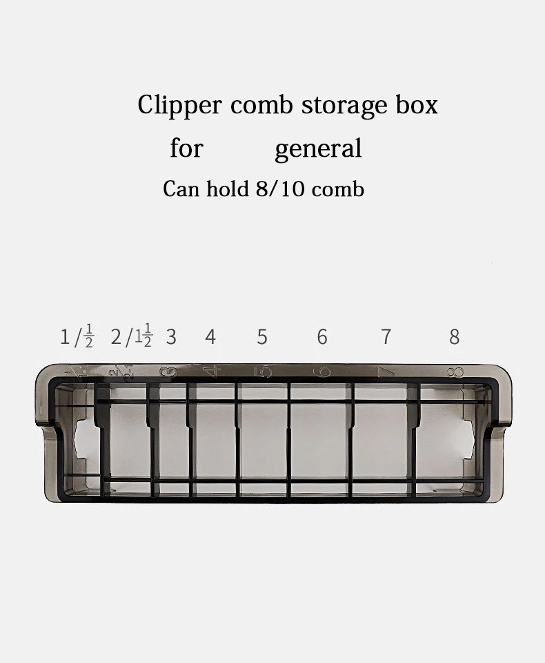 8 Grid Guide Limit Comb Cover Storage Box  Hair Clipper Rack Holder Organizer Case Salon Barber Tools，for general