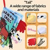 Infant Tail Cloth Book Animals Farm Theme Baby Books Toys Washable Non-toxic Crinkle Cloth Books for Kids Early Education Toys 4