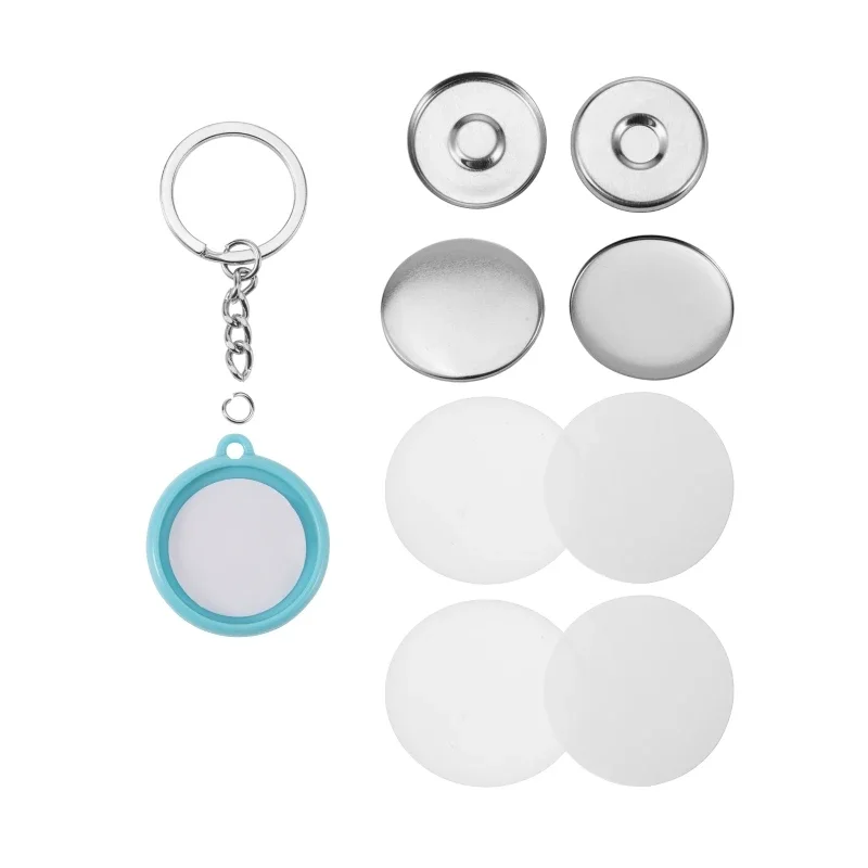 Badge Machine Key Chain Parts 50Pcs/set