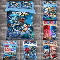 Anime Beyblade Burst Bedding Set Duvet Cover Bedroom Comforter Covers Single Twin King ​Size Quilt Cover Home Textile 2/3PCS 1