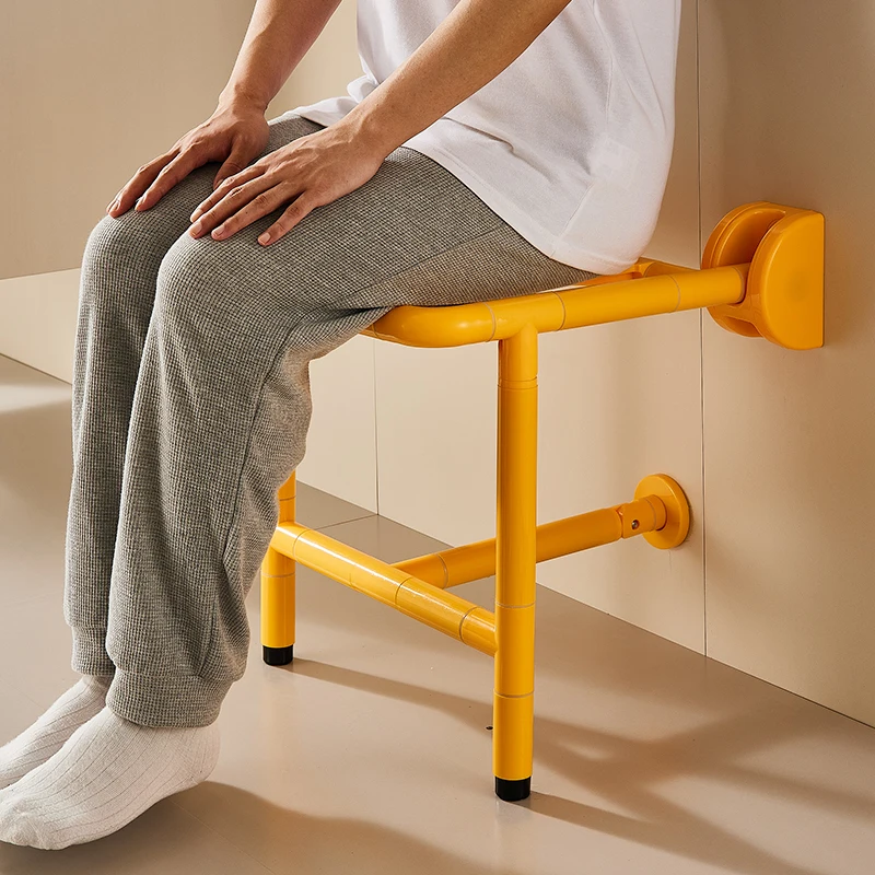 Sitting Folding Bathroom Stool Unique Quality Nordic Folding Shower Chair Wall Mounted Folding Silla Ducha Bathroom Furniture 4