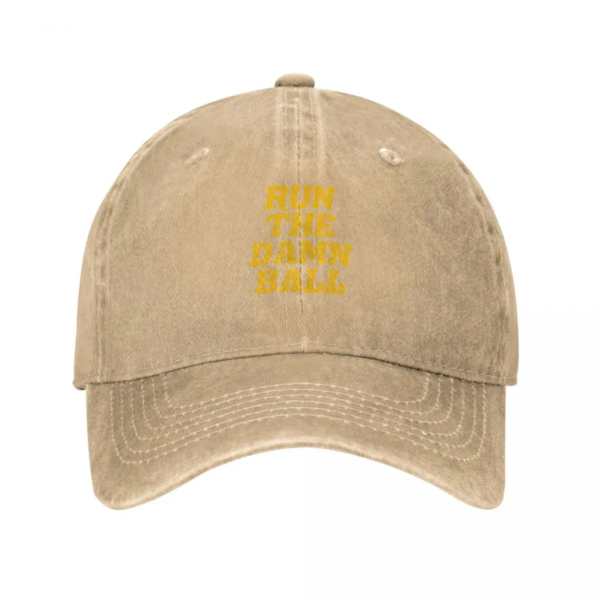 

Run the damn ball Jim Harbaugh Cowboy Hat Wild Ball Hat New In Hat Trucker Cap Ladies Hat Men'S